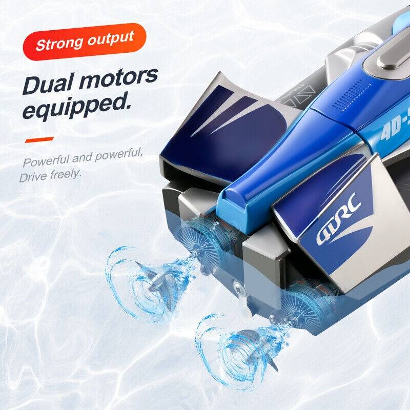 RC Hochgeschwindigkeitsboot 35 km/h – Dual-Motor, LED & Wasserdicht