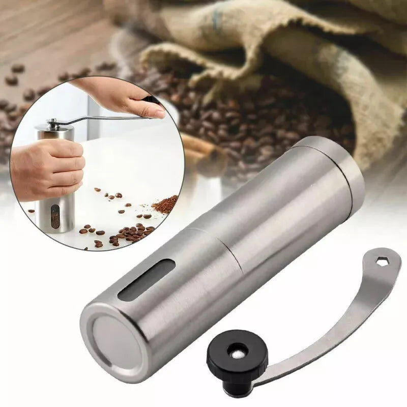 Tragbarer Kaffee grinder aus Edelstahl mit Keramikmahlwerk Bohnenmühle