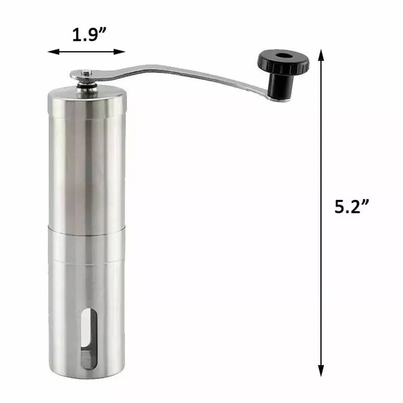 Tragbarer Kaffee grinder aus Edelstahl mit Keramikmahlwerk Bohnenmühle