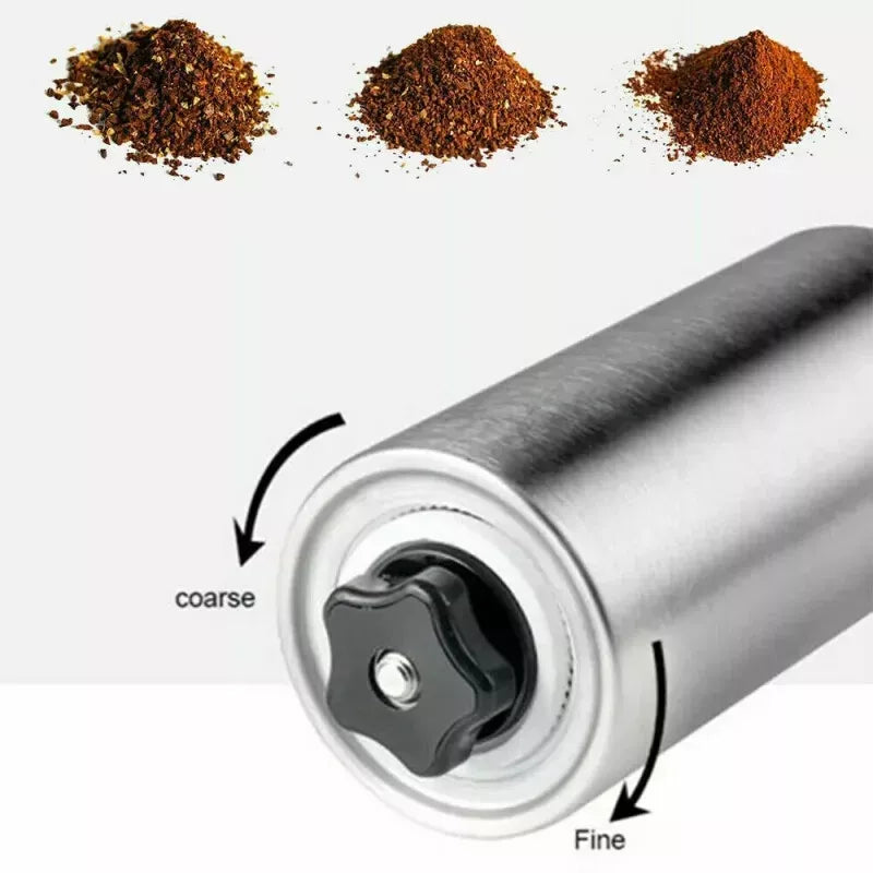 Tragbarer Kaffee grinder aus Edelstahl mit Keramikmahlwerk Bohnenmühle