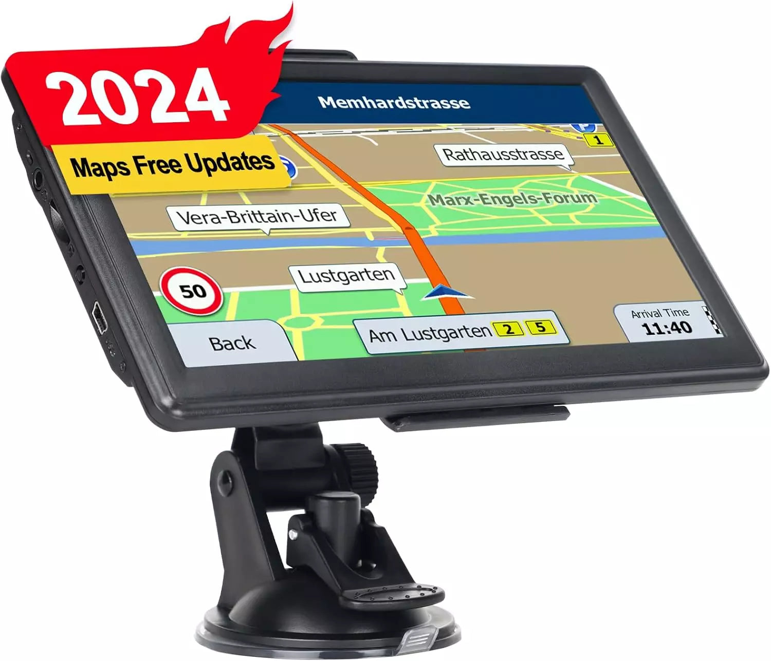 Fortgeschrittene 7-Zoll GPS-Navigation für Autos und Lkw: Sprachsteuerung, großer Bildschirm – Ideal für lange Strecken