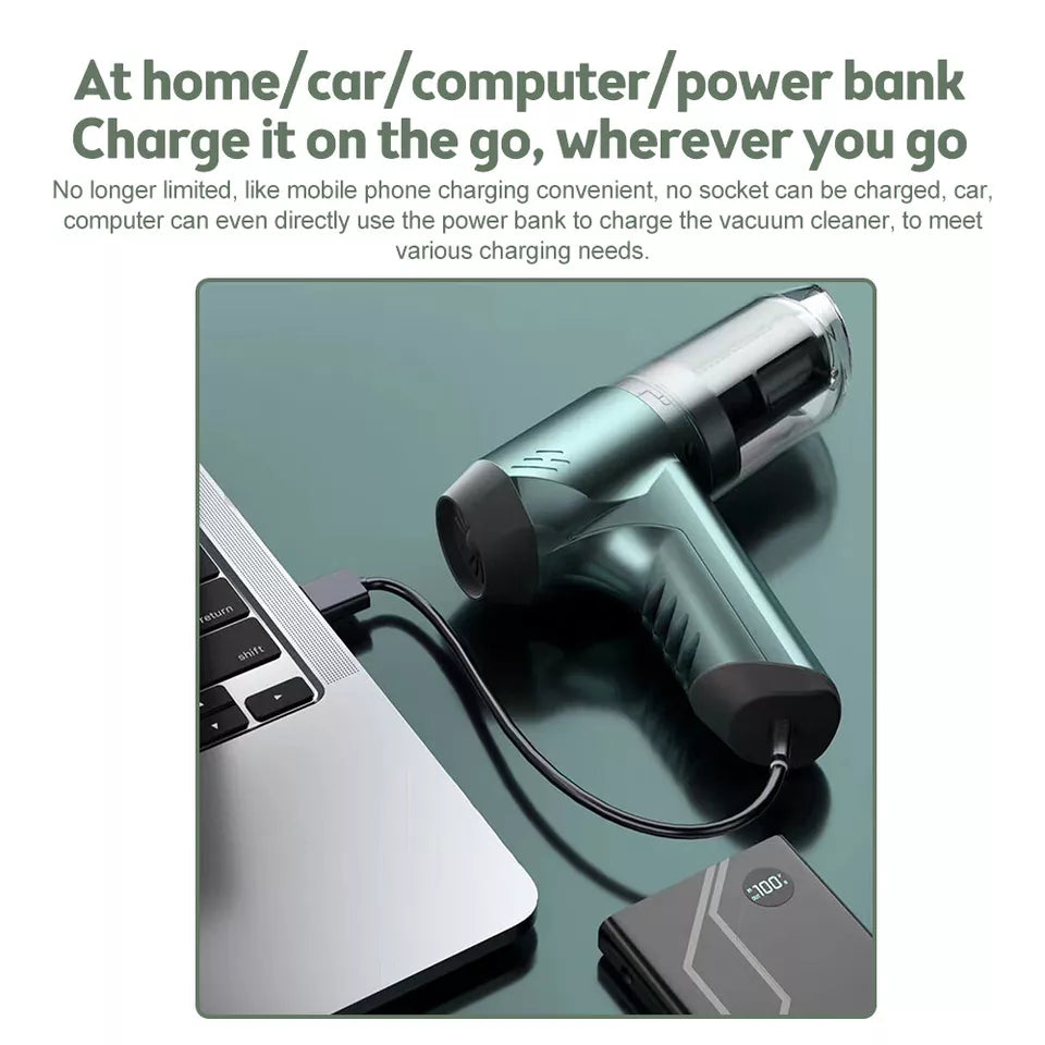 Kabelloser Staubsauger - 3 in 1 Tragbarer Handstaubsauger für Tastaturreinigung, im Freien und für Tierhaare