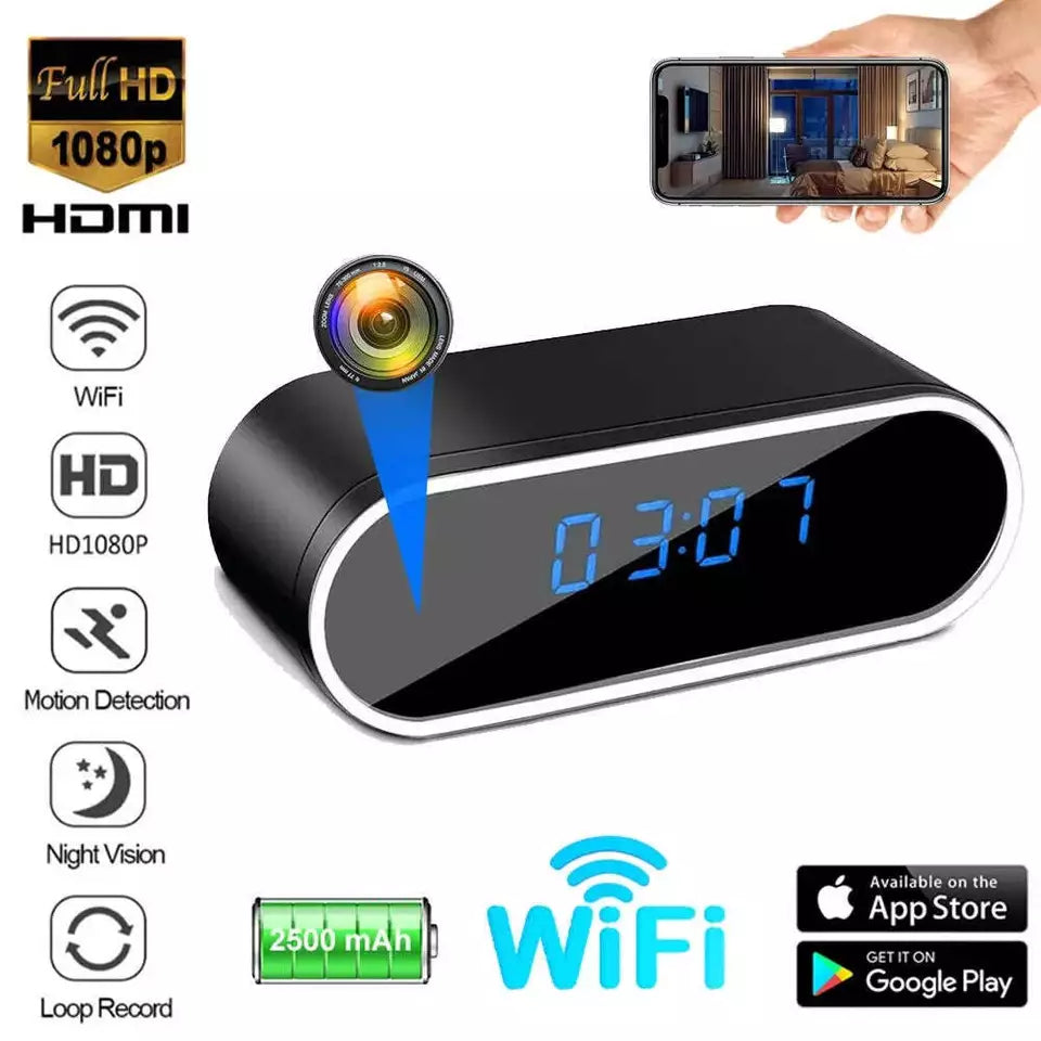 Versteckte Kamera für Zuhause 1080p HD DVR Drahtlose Sicherheits-Selbstinstallations-Kamera Uhrenkit