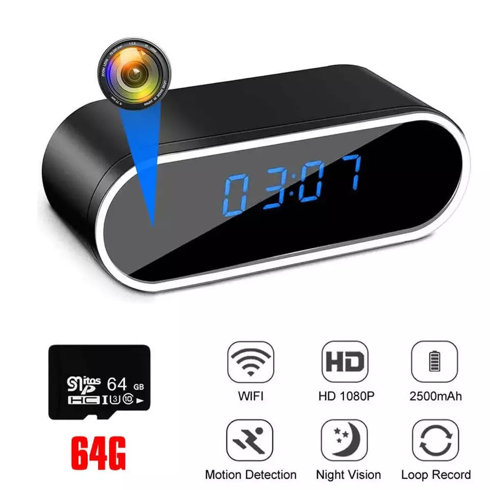 Versteckte Kamera für Zuhause 1080p HD DVR Drahtlose Sicherheits-Selbstinstallations-Kamera Uhrenkit