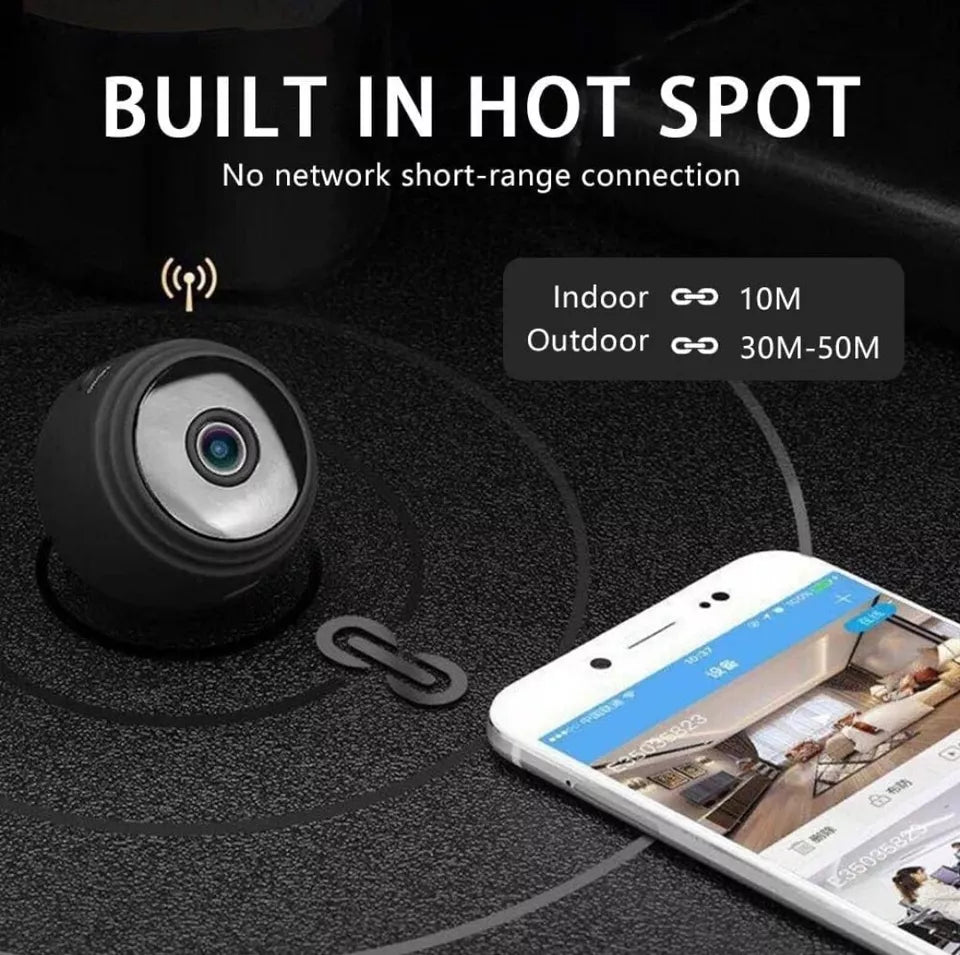 Kompakte Magnet Mini Kamera A9: Tragbare 1080p WiFi Überwachung – Ideal für diskrete Überwachung