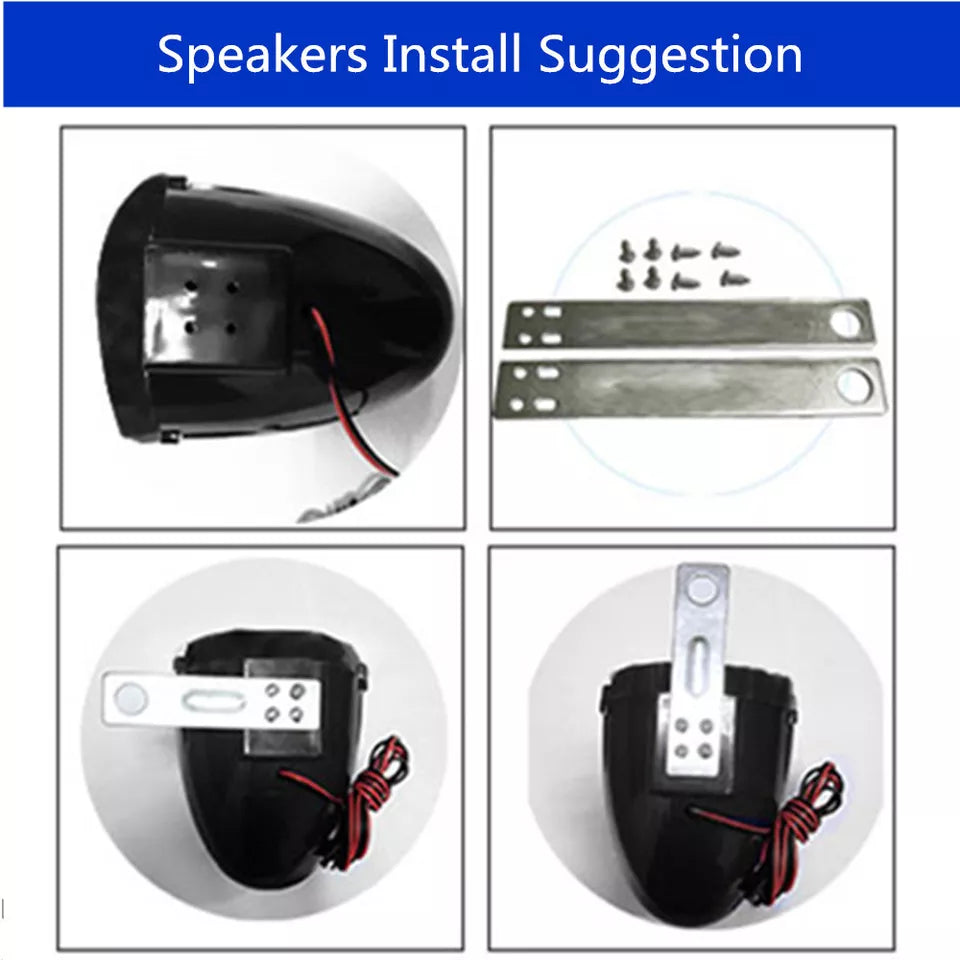 Wasserdichte Motorrad Bluetooth Lautsprecher MP3 USB Radio Lenker Motorrad Soundsystem Diebstahlsicherheitsalarmsystem