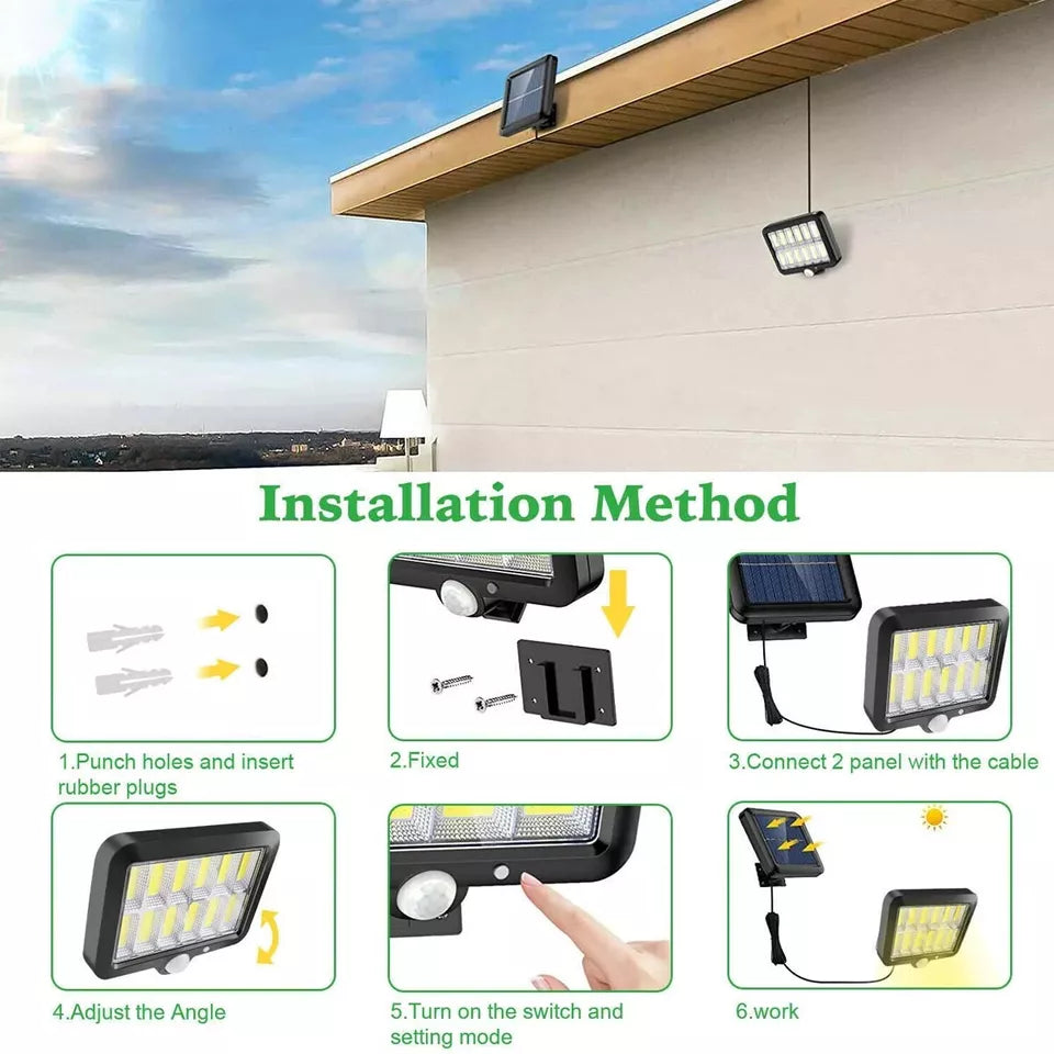 120 LED Solarbetriebene Wandmontierte Lampe