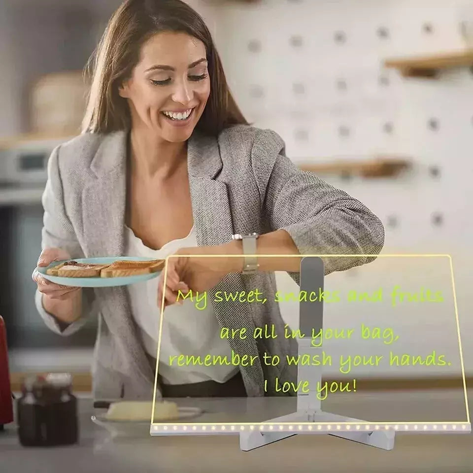 Leuchtende Trockenlösch-LED-Tafel mit 7 bunten Stiften