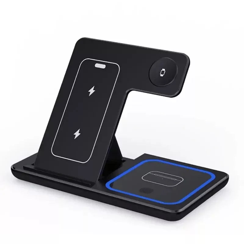 3-in-1 Wireless Ladehub: Schnelllade-Ständer für iPhone, Apple Watch und AirPods
