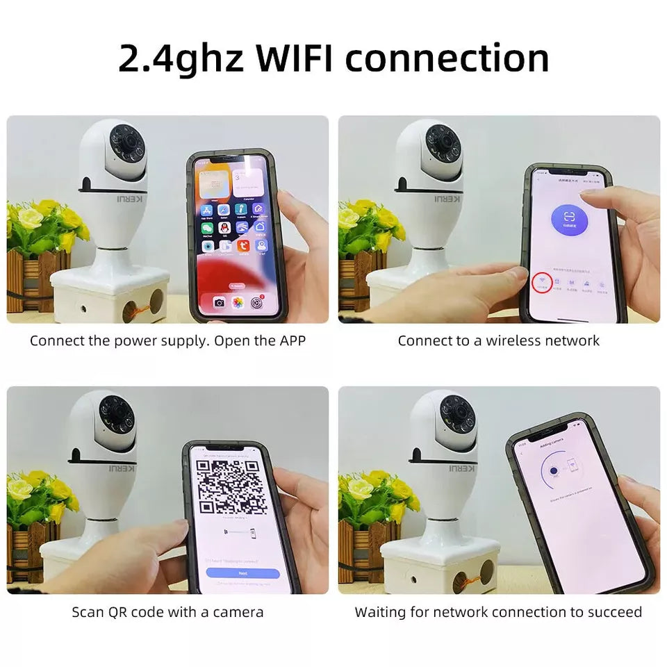 360° Smart Home LED Glühbirne Kamera