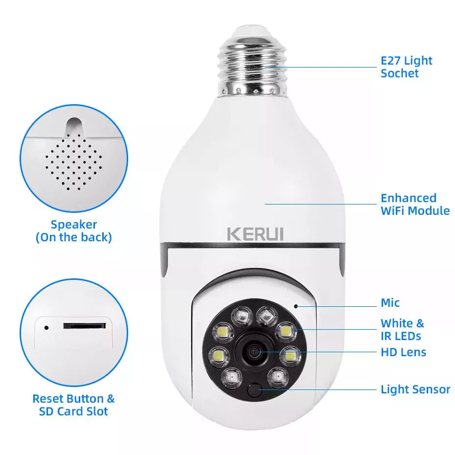 360° Smart Home LED Glühbirne Kamera