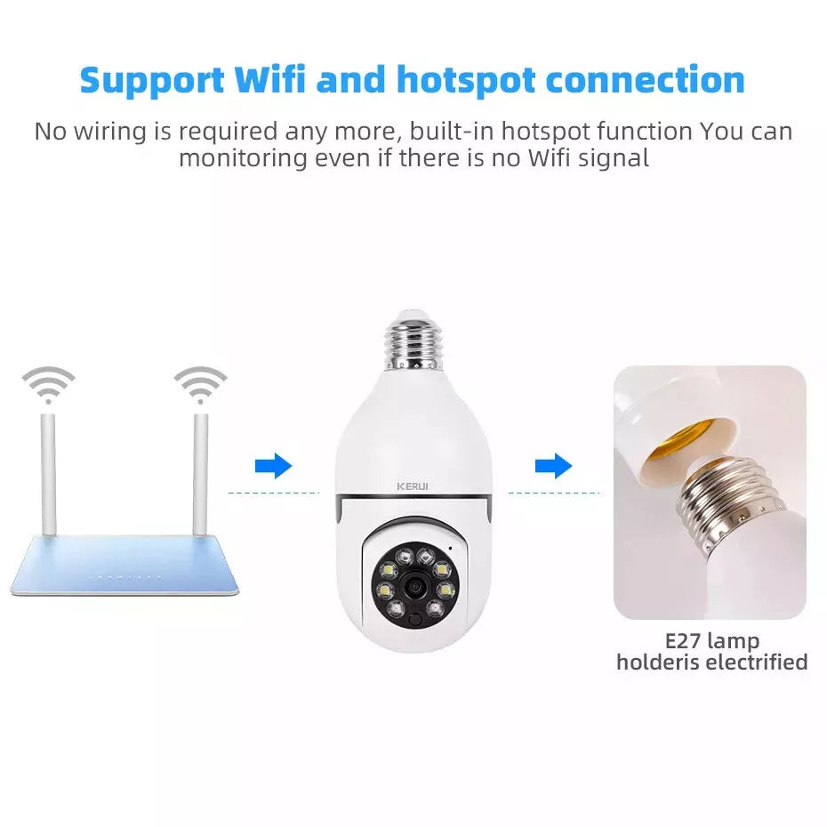 360° Smart Home LED Glühbirne Kamera