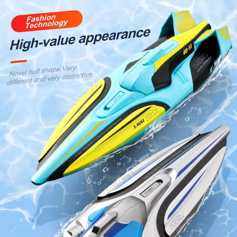 RC Hochgeschwindigkeitsboot 35 km/h – Dual-Motor, LED & Wasserdicht