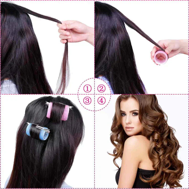 Selbstklebende Haarwickler - Voluminöse und Langanhaltende Locken