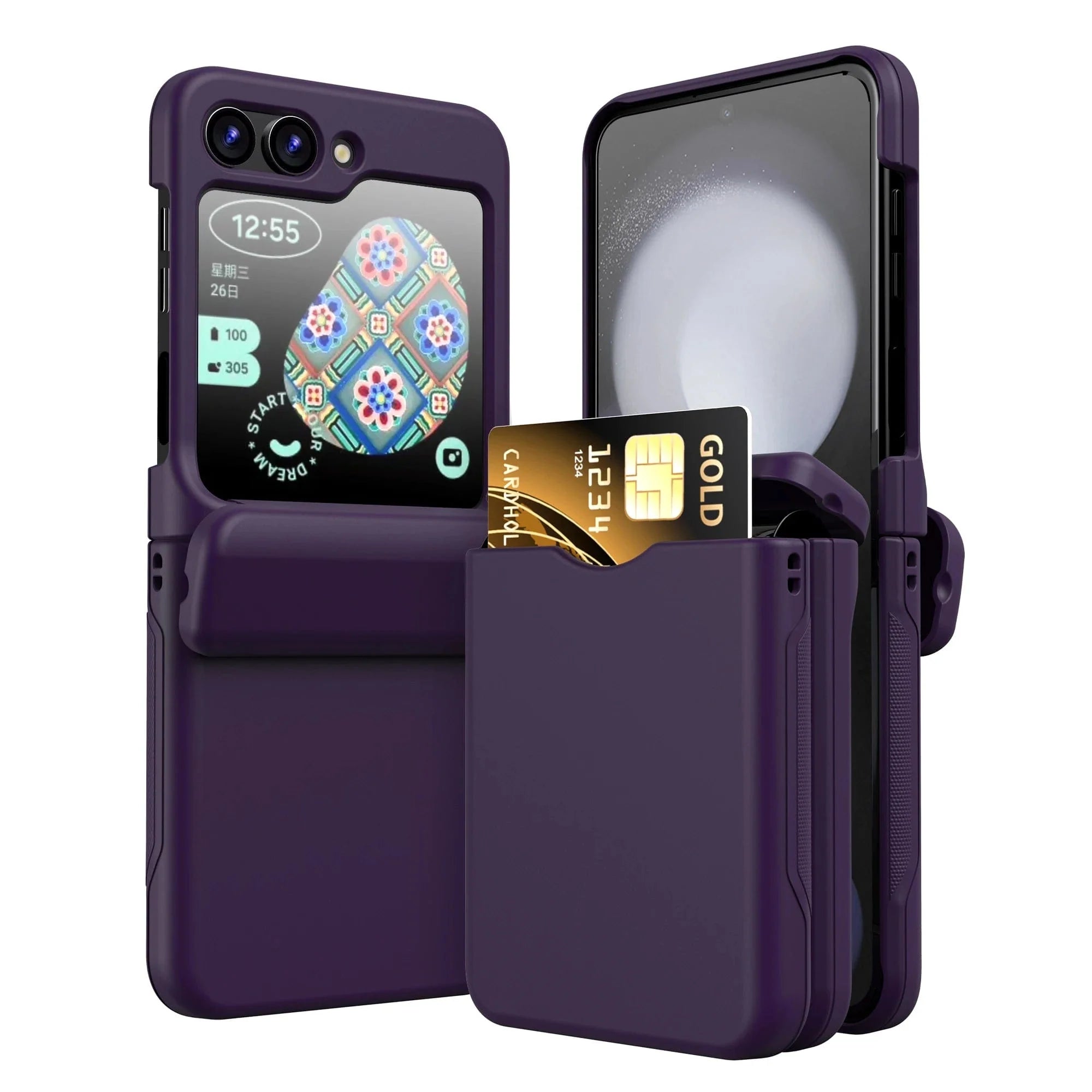 Shockproof Samsung Z Flip Kartenhalter Hülle
