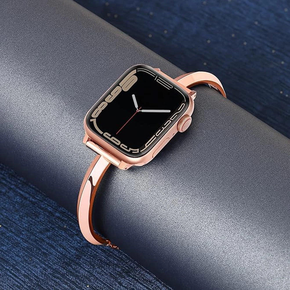 Damen Slim Edelstahl Link Armband für Apple Watch