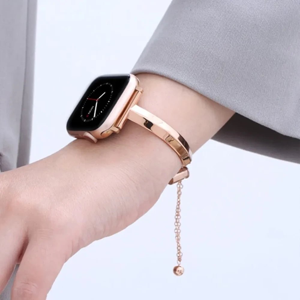 Damen Slim Edelstahl Link Armband für Apple Watch