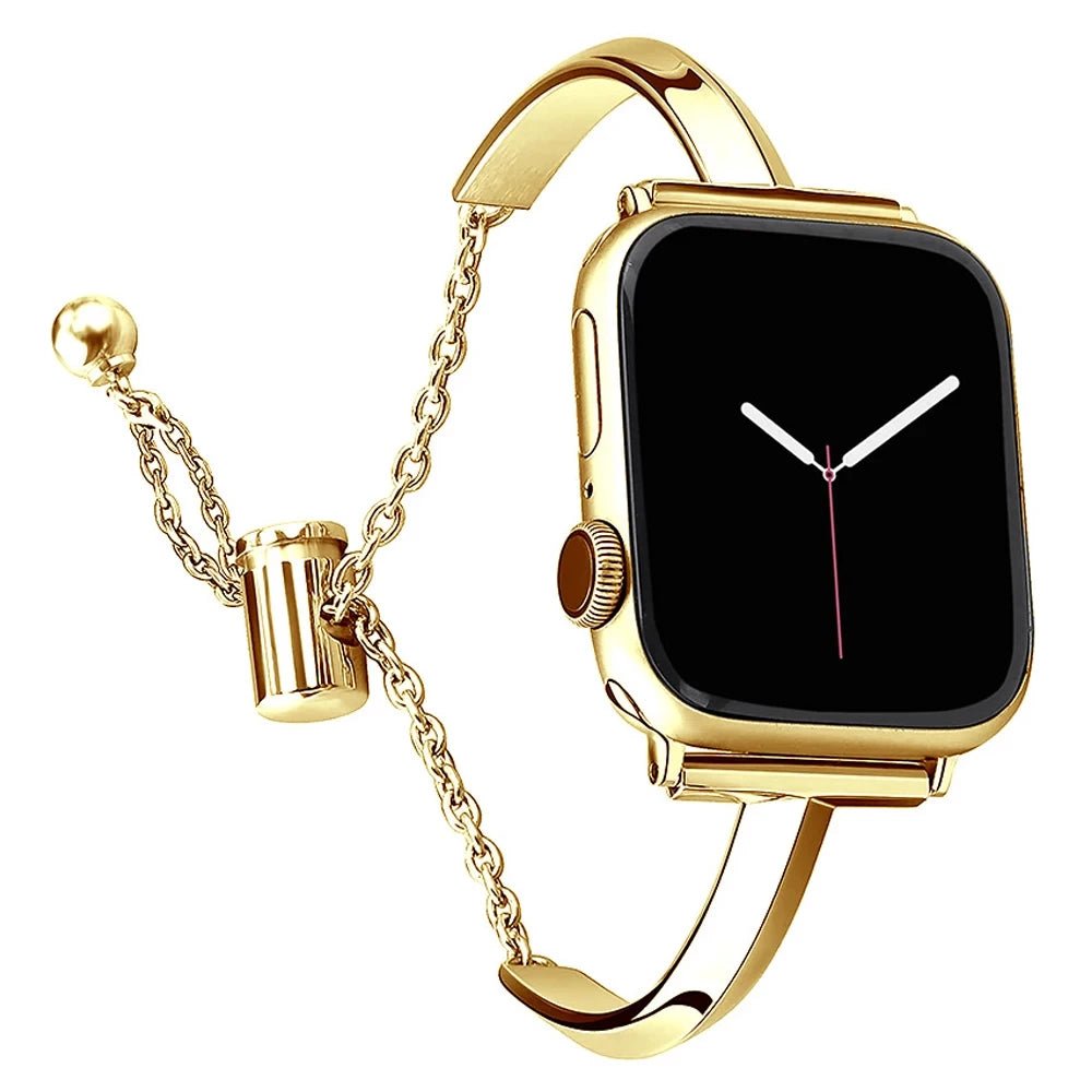 Damen Slim Edelstahl Link Armband für Apple Watch