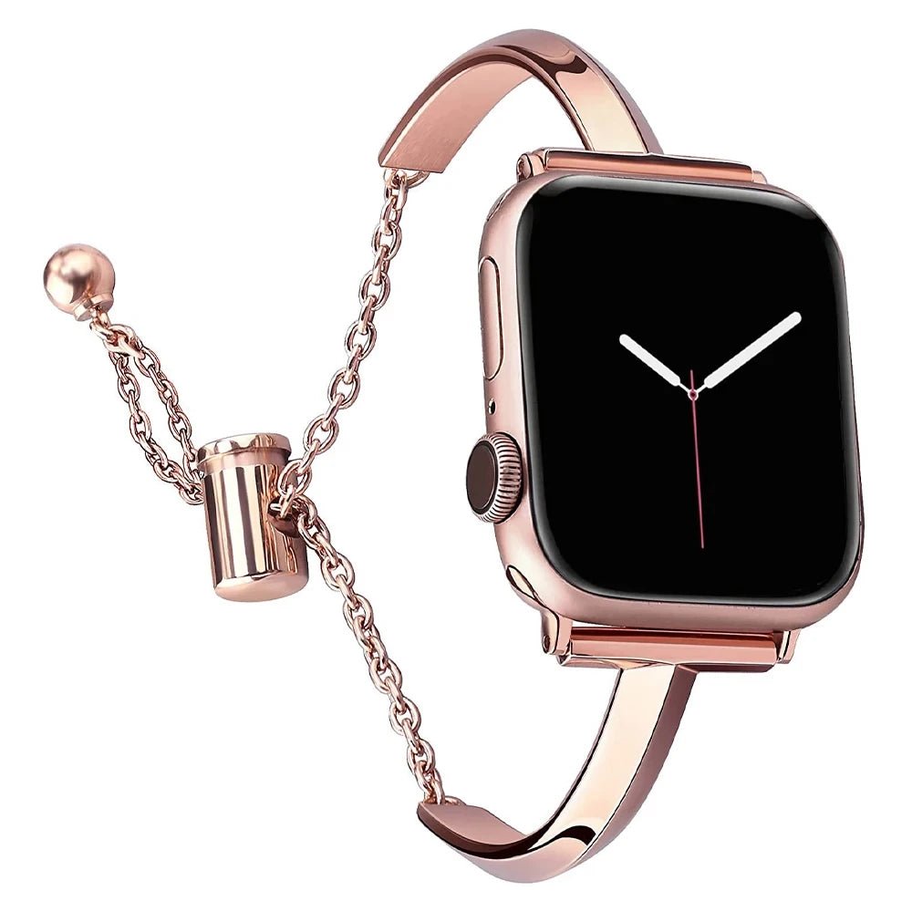 Damen Slim Edelstahl Link Armband für Apple Watch