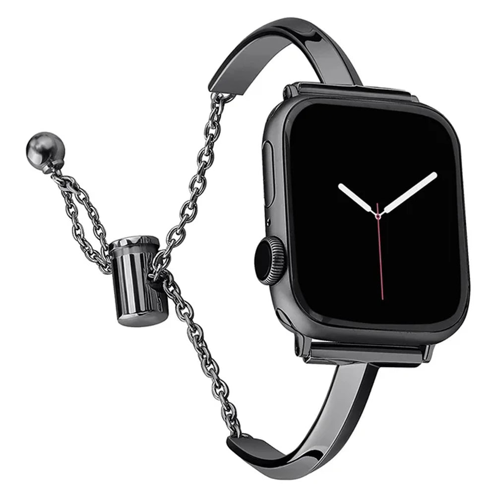 Damen Slim Edelstahl Link Armband für Apple Watch