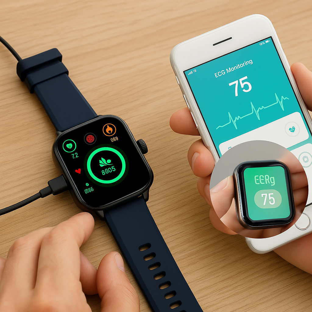 Smartwatch für Gesundheit & Fitness - EKG, Blutdruck, Herzrate