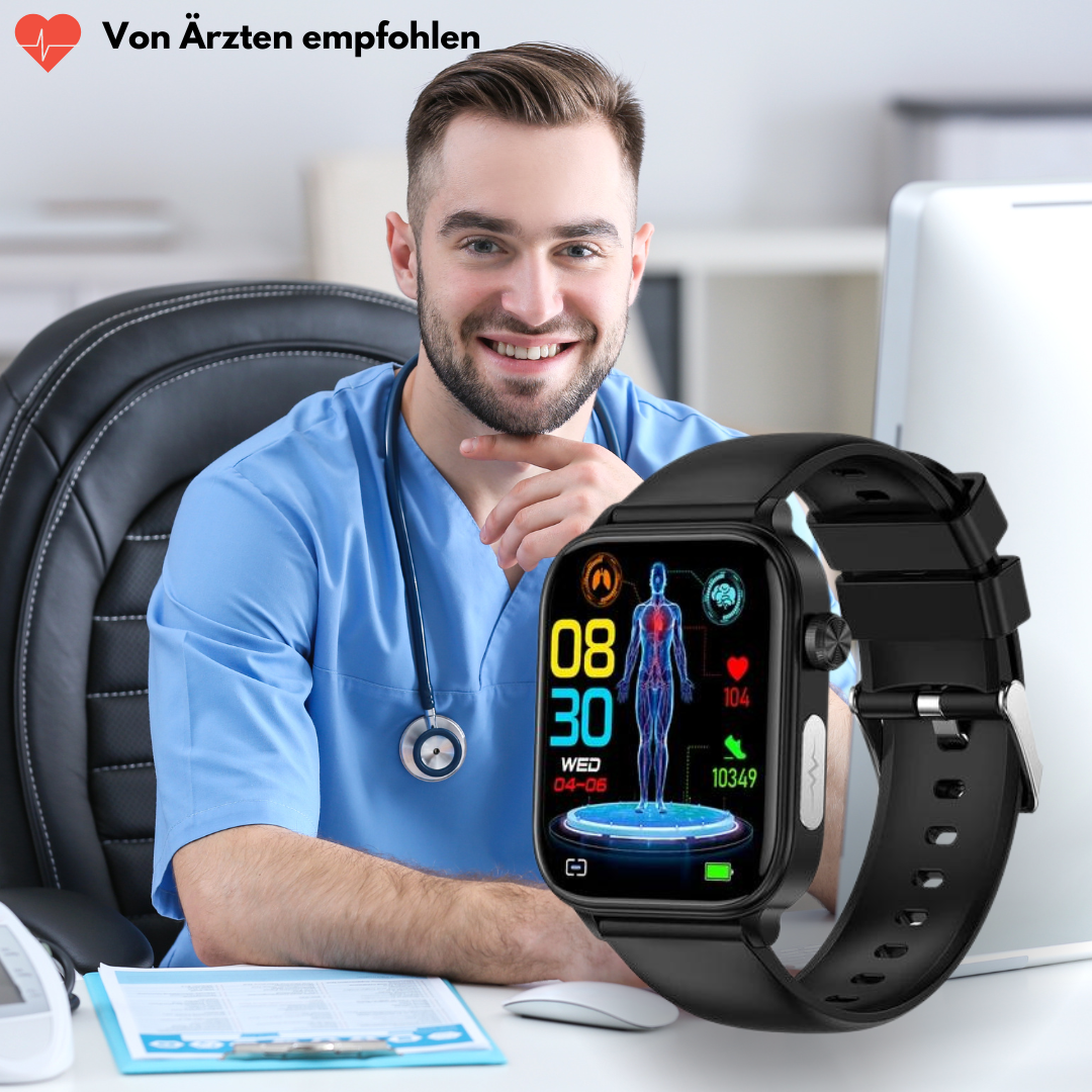 Smartwatch mit Benachrichtigungs- & Trackingfunktionen