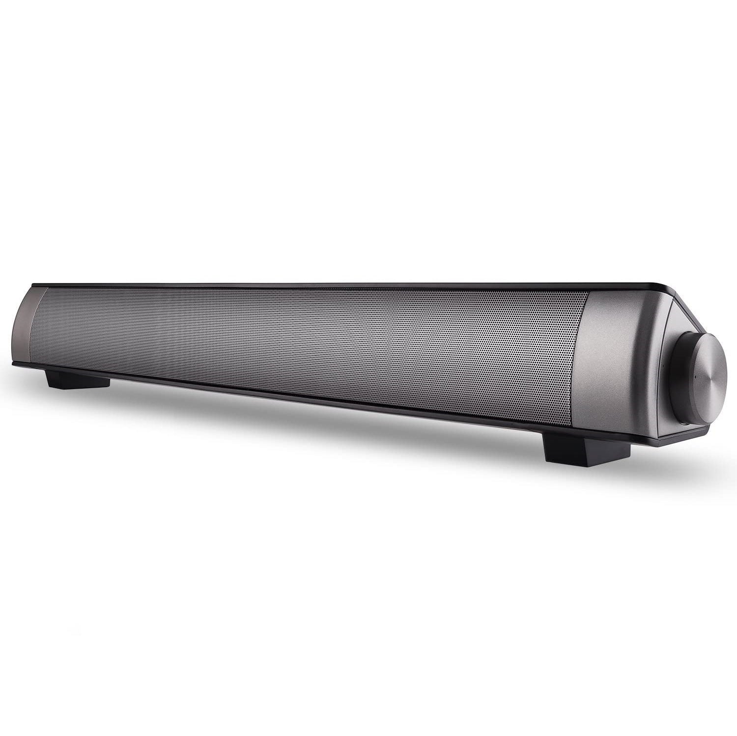 Tragbare Bluetooth-Soundbar mit Subwoofer für TV – Kabelloser Lautsprecher mit Mikrofon, USB, AUX, RCA & 1800mAh Akku