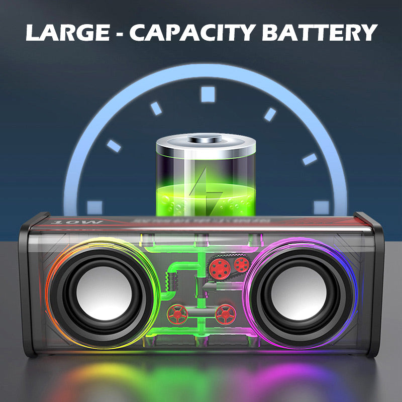 Transparente Bluetooth Lautsprecher mit Umgebungslicht