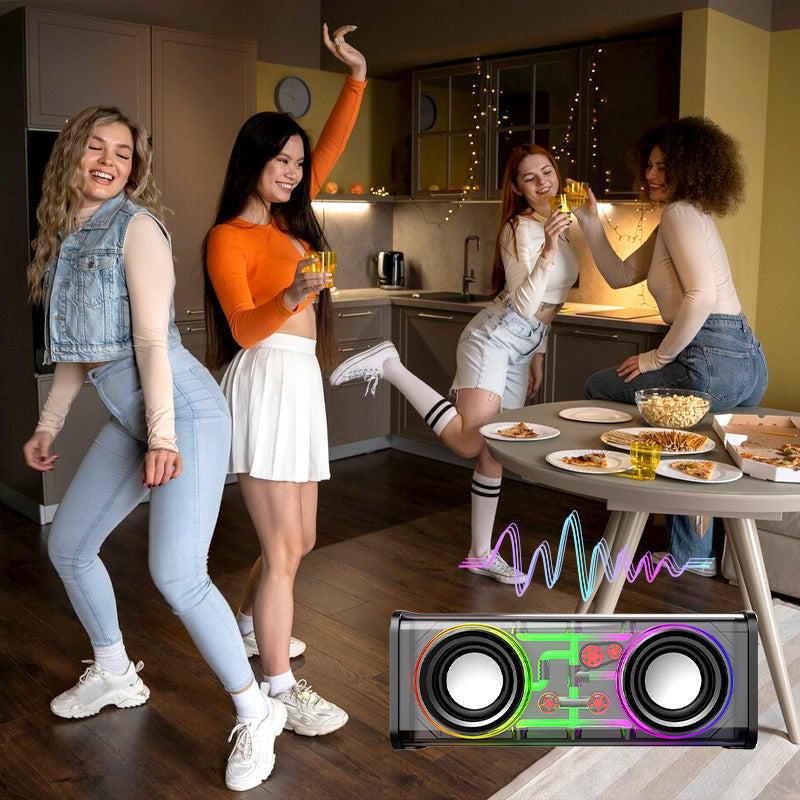 Transparente Bluetooth Lautsprecher mit Umgebungslicht