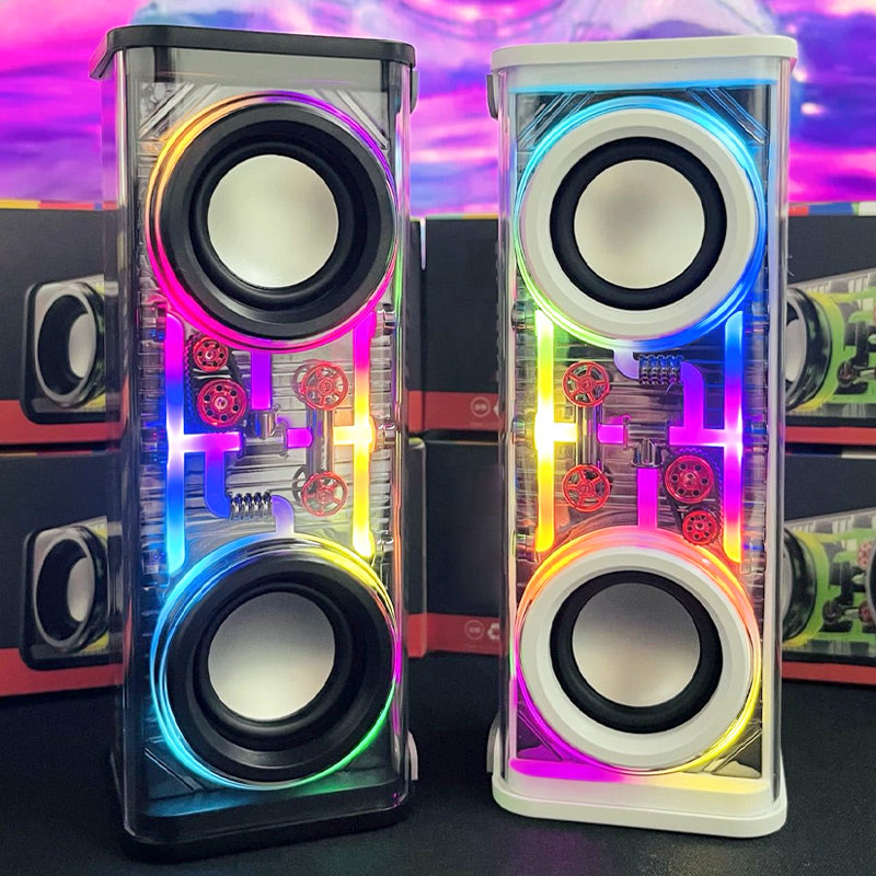 Transparente Bluetooth Lautsprecher mit Umgebungslicht