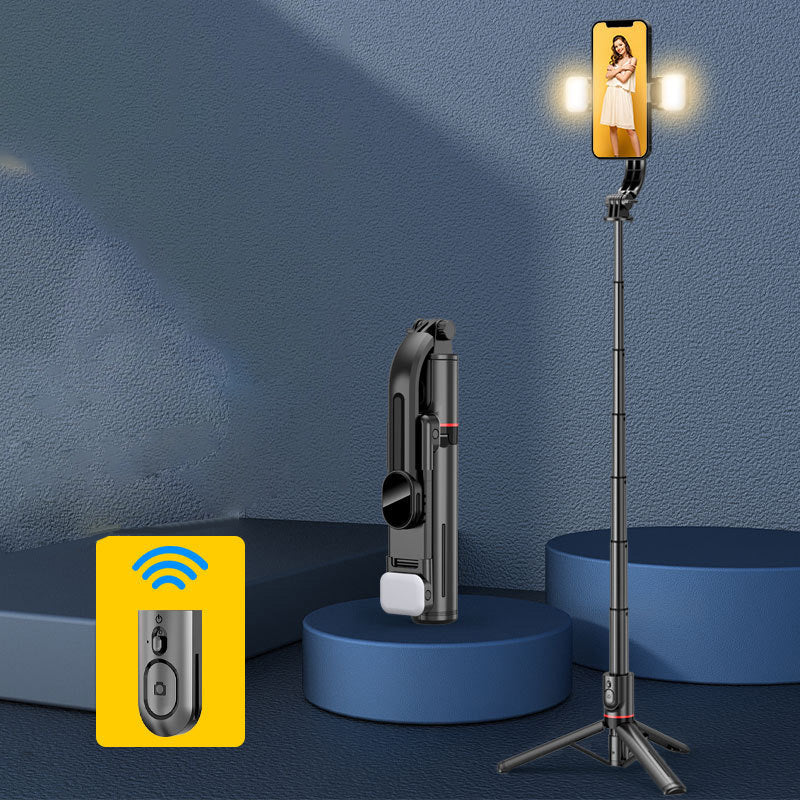 Multifunktionaler Selfie-Stick mit Stativ und LED-Licht