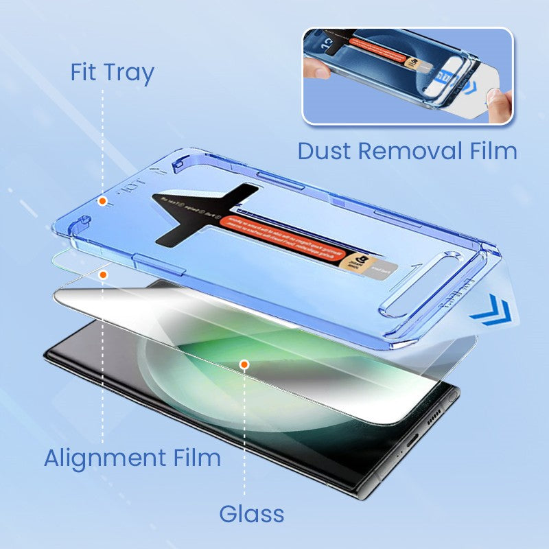 HD/Anti-Blend gehärtetes Glasbildschirm-Schutzfolie mit Auto-Alignierungskit