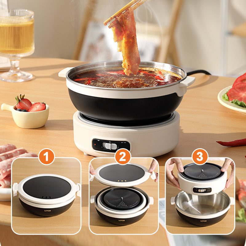 1.2L tragbarer faltbarer elektrischer Topf mit Überhitzungsschutz(Kostenloser Versand)