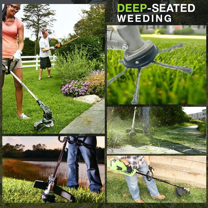 Stahlbürsten-Rasentrimmerkopf - Effizienter Unkrautentferner