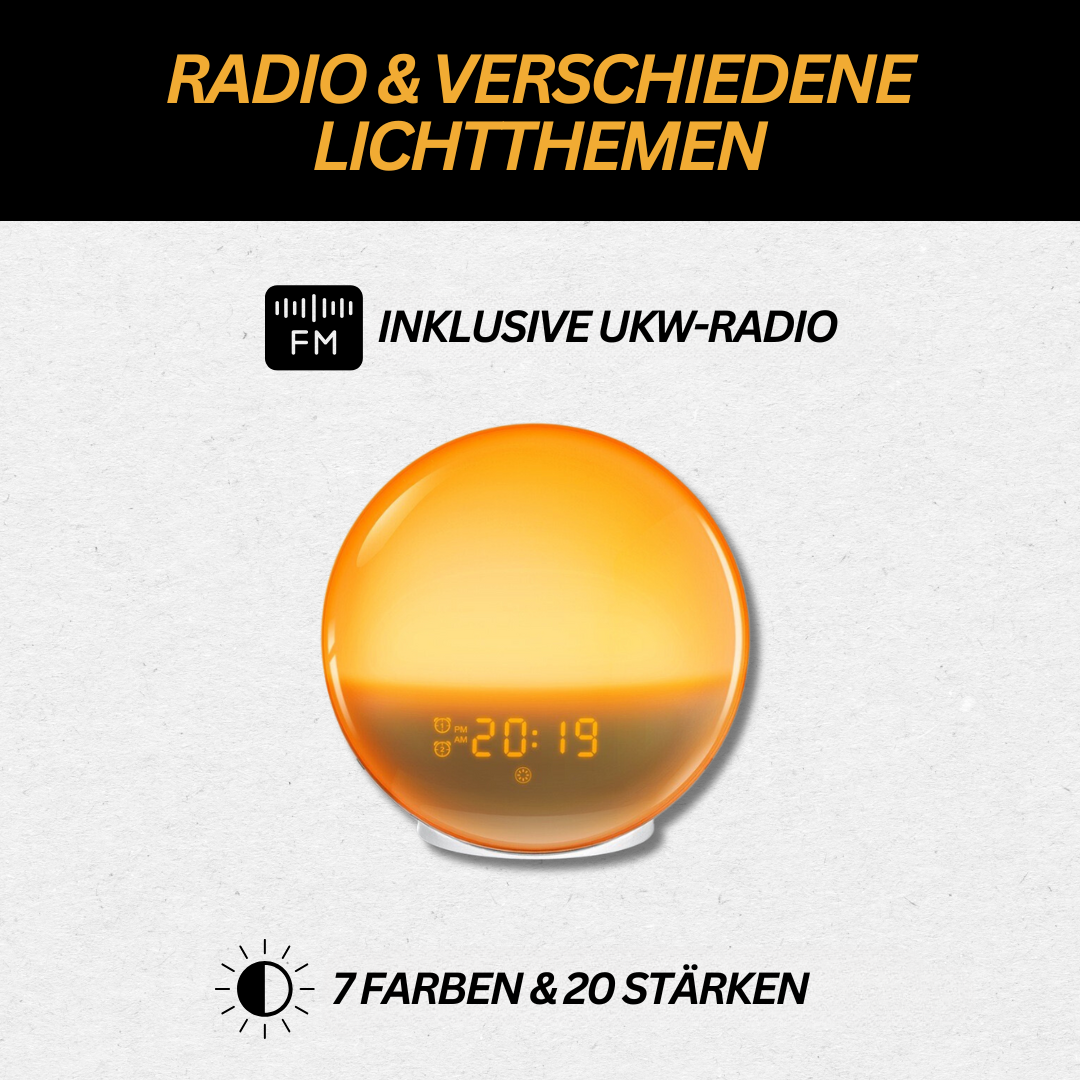 Natürliche Radiowecker mit Wake-up Light