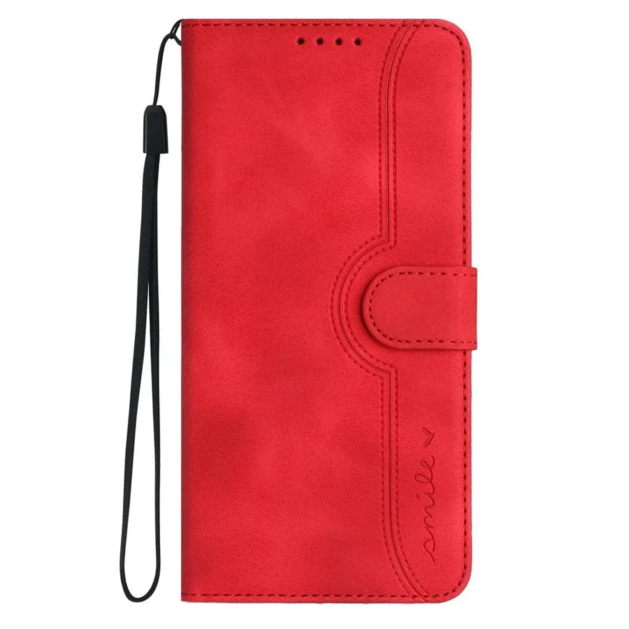 Rutschfeste Leder Magnetic iPhone Flip Cover Geldbörse Hülle