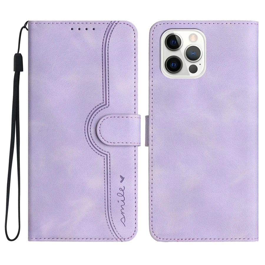Rutschfeste Leder Magnetic iPhone Flip Cover Geldbörse Hülle