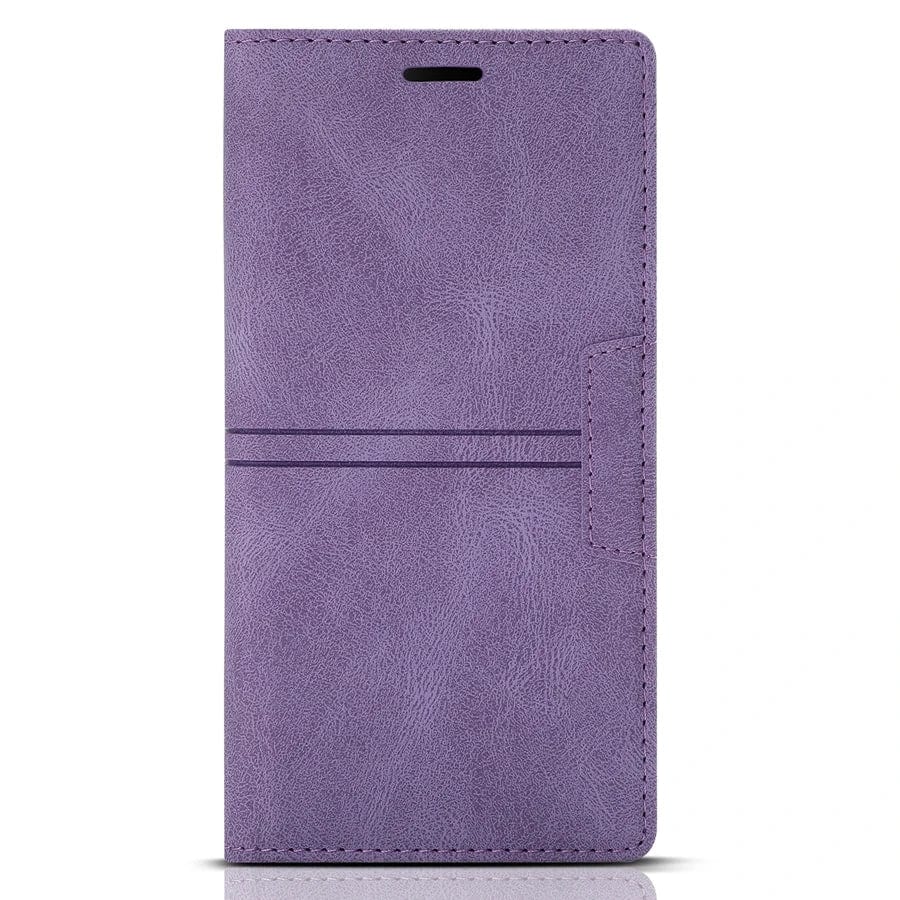 Wildleder iPhone Magnet Flip Cover Kartenhalter Geldbörse Hülle