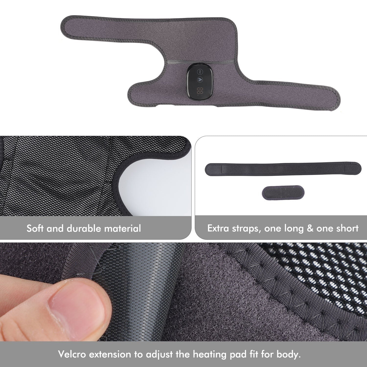 Thermisches Gelenk-Massagegerät mit Vibration & Wärme – 3 Heizstufen, tragbar & wiederaufladbar