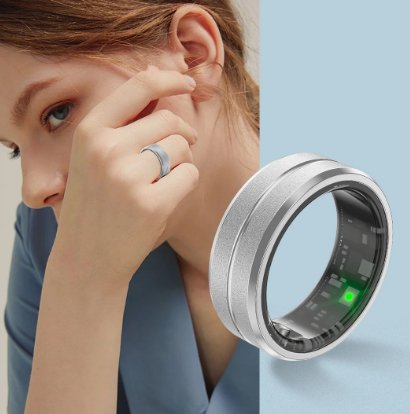 Titanium Smart Ring für Damen und Herren mit IPX8 Wasserdichtigkeit, Gesundheitsüberwachung und Leichtgewicht