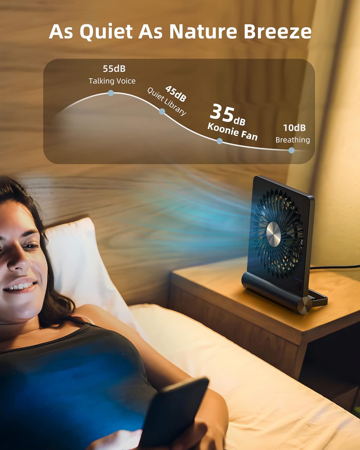 Starker Wind Tischventilator - Ultraleise & Kompakt