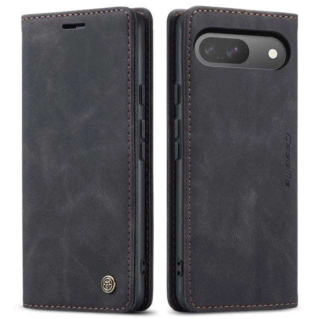 Slim Magnetic Leather Case Für Google Pixel