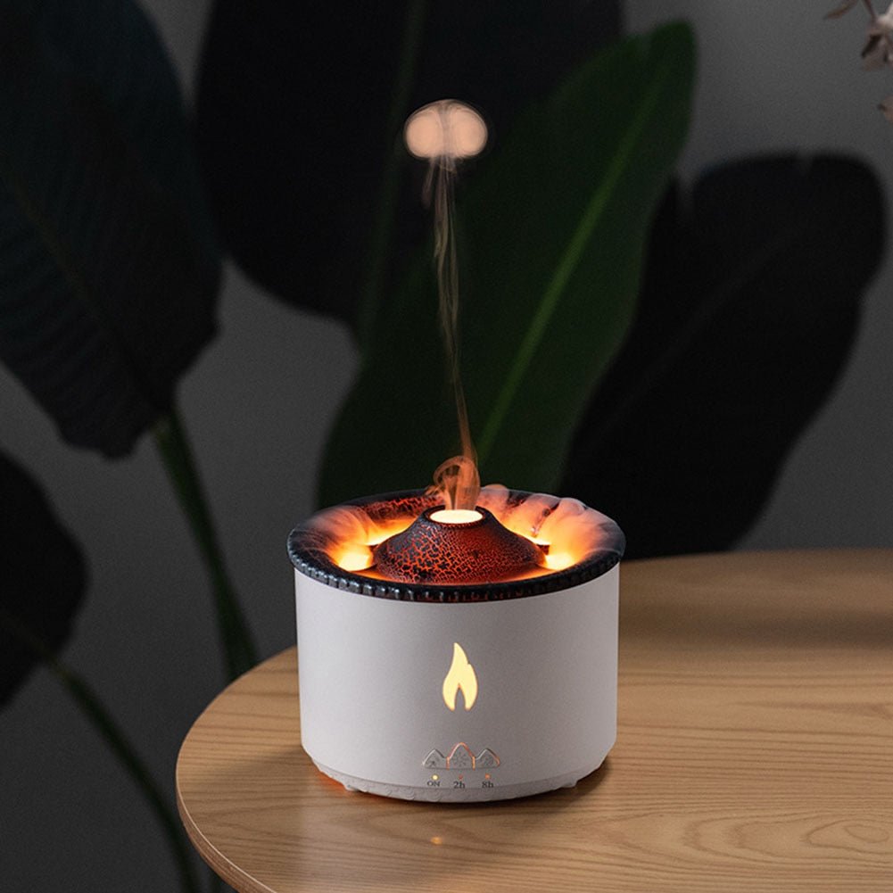 Volcano Aroma Diffuser mit 360ml Wassertank, Aromatherapie, Luftbefeuchter & Stimmungslicht
