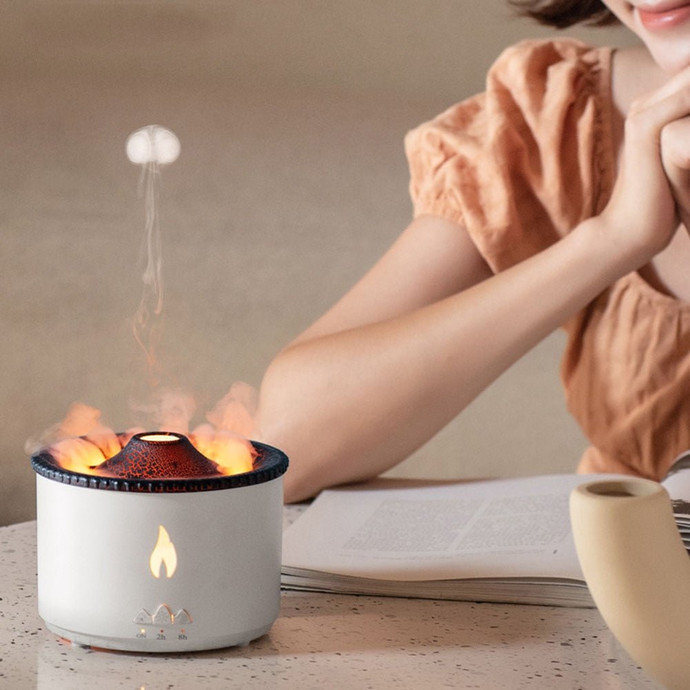 Volcano Aroma Diffuser mit 360ml Wassertank, Aromatherapie, Luftbefeuchter & Stimmungslicht