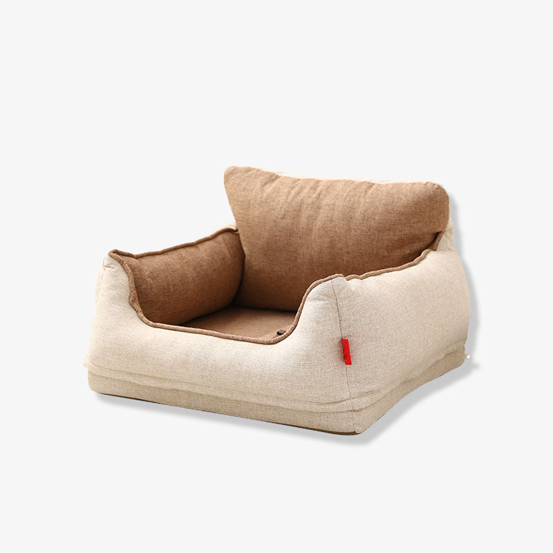 Wasserdichter Hundesicherheits-Autositz - Hellkaffee