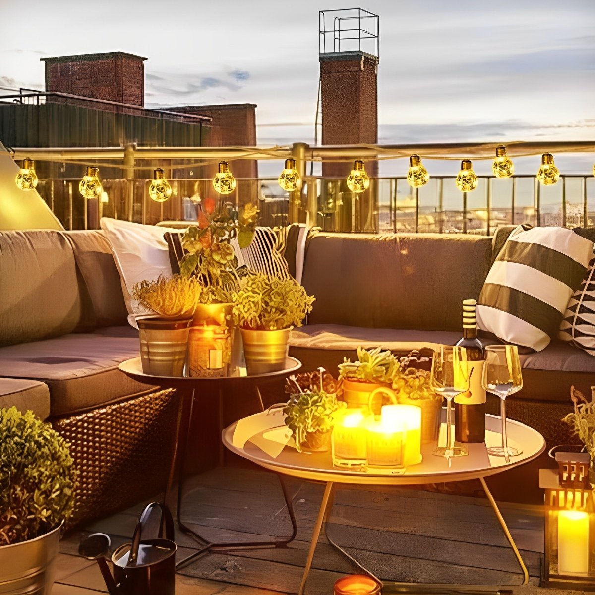 Solarbetriebene Weihnachts lichter für den Außenbereich mit 16 LED-Birnen