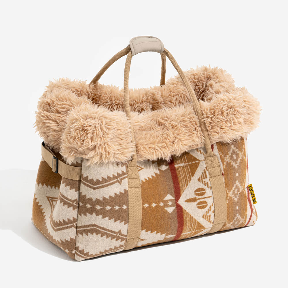 Wendbarer Haustierträger & Schlafsack im Boho-Stil