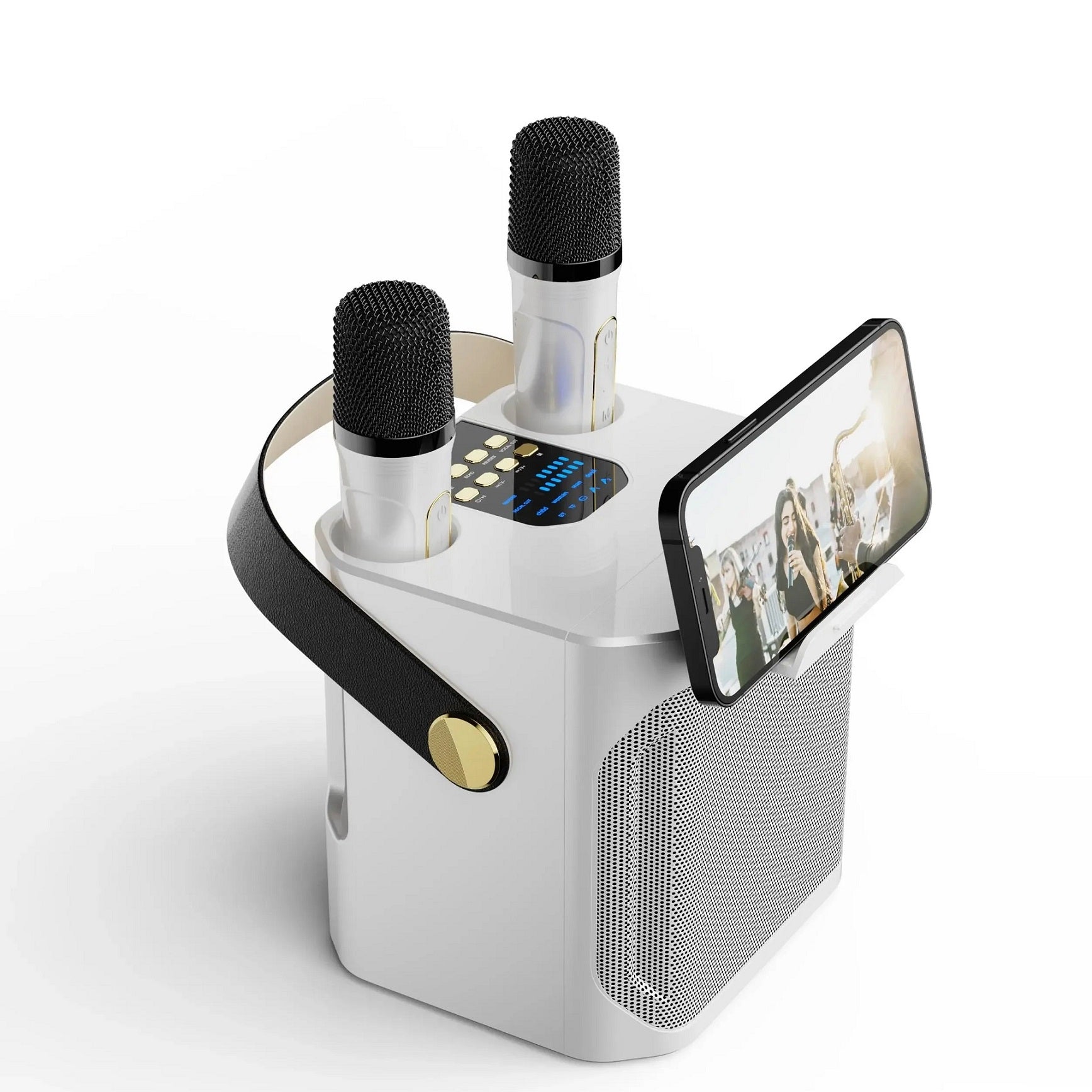 Hochleistungs tragbarer Bluetooth Karaoke Lautsprecher mit wiederaufladbarem Akku für den Innen- und Außenbereich