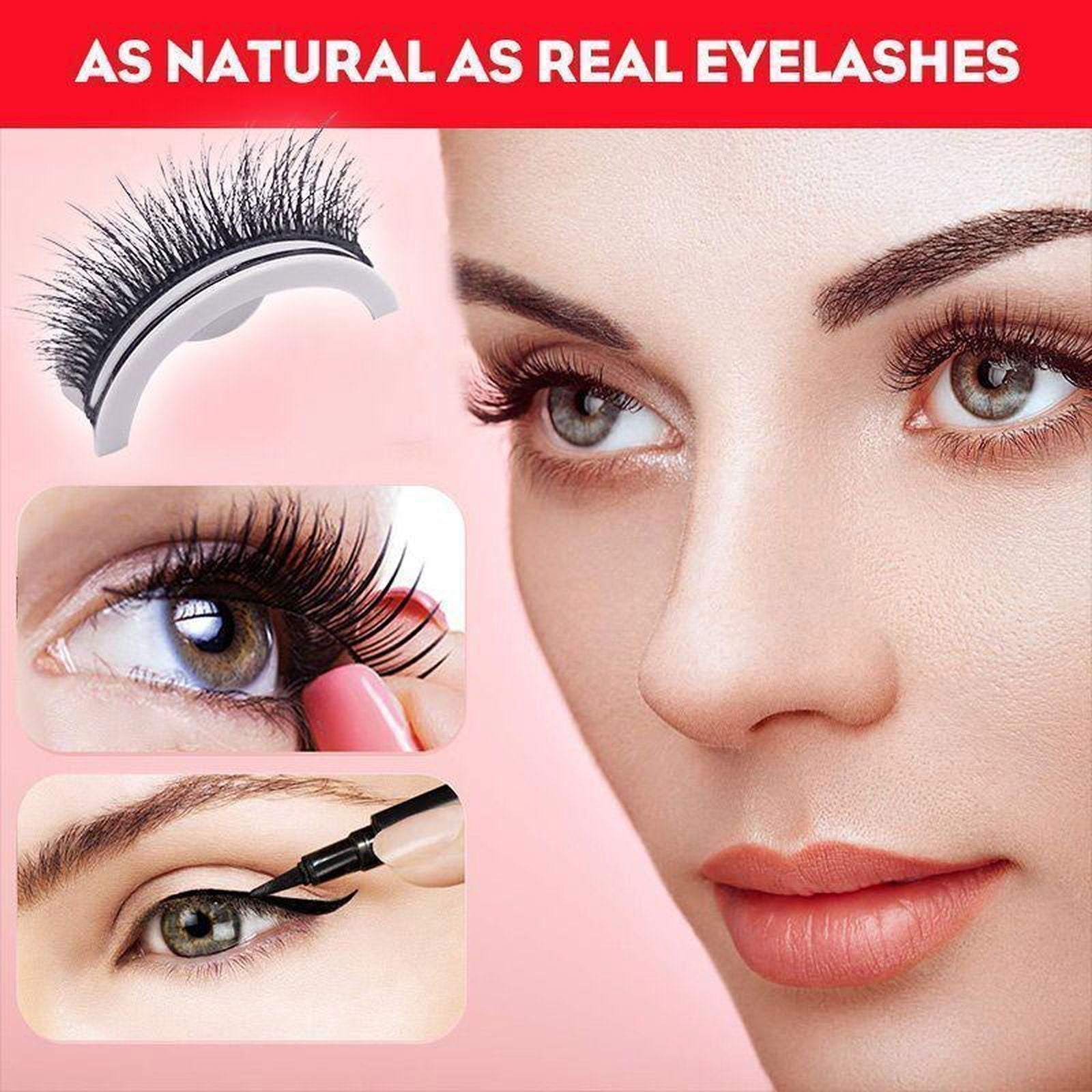 Selbstklebende Wimpern - Keine Kleber erforderlich - Wiederverwendbar