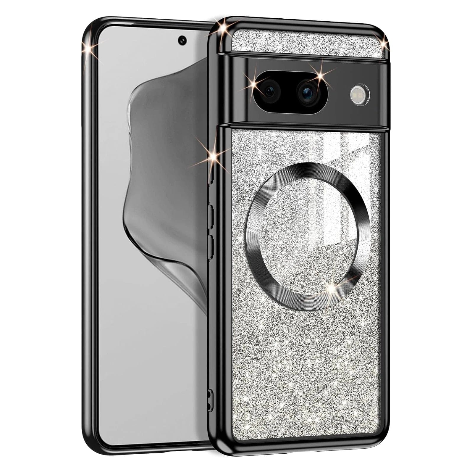 Kabelloses Laden Google Pixel Gradient Glitzer Beschichtung Hülle